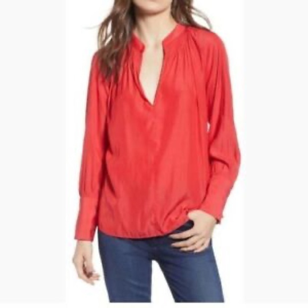 Red Chelsea28 Smock V-Neck Top